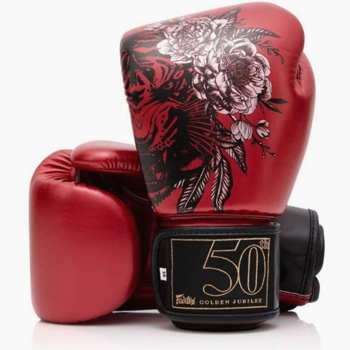 Боксови Ръкавици - Fairtex Boxing Gloves Golden Jubilee - Red